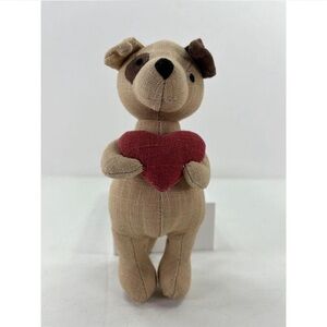 Retired Jellycat Mini Messenger Dog Puppy with Red Heart